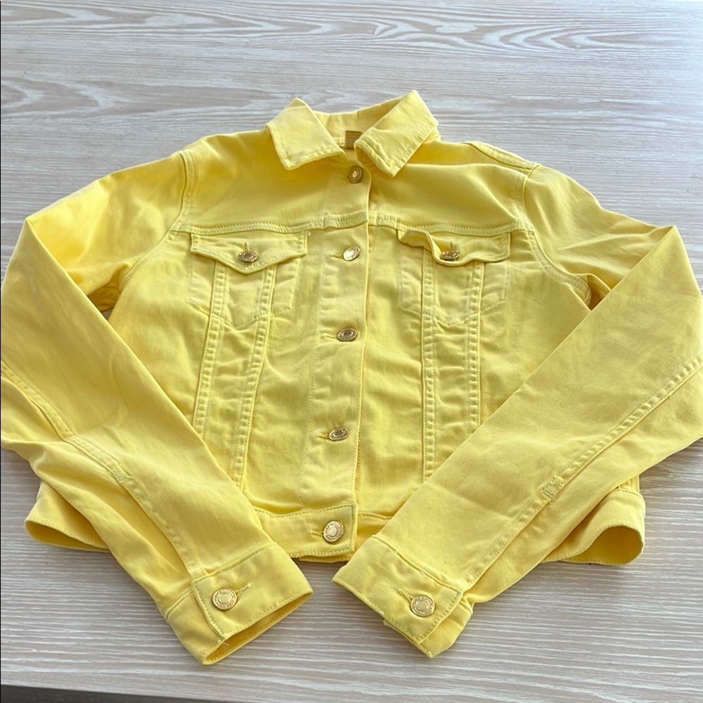 Michael Kors Yellow Denim Jean Jacket sz S small